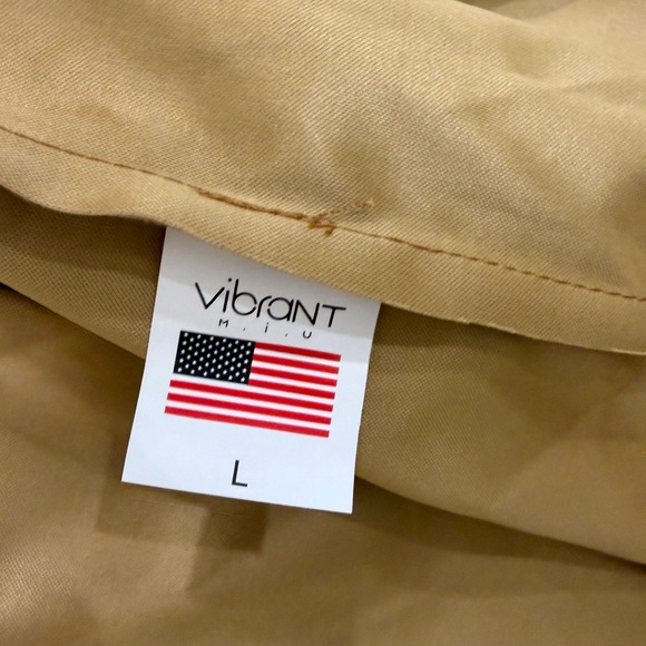 NWT Vibrant USA Faux Leather Shirt Dress Brown Button-Down Long Sleeve Size L - Picture 10 of 12